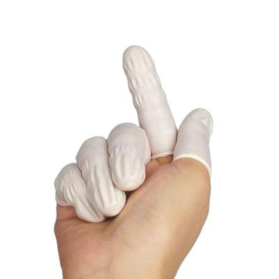中国 Thick Powder free Finger Cots 100% Pure Natural Latex ESD Safety Gloves for Electronics Manufacturing 販売のため
