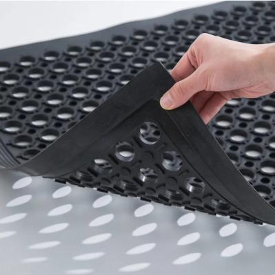 China Black Anti Fatigue Mat with Holes for Work Place or Factory for sale