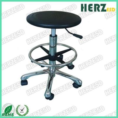 China Swivel Round Clean Room Stools , Diameter 325mm Lab Stools With Wheels for sale