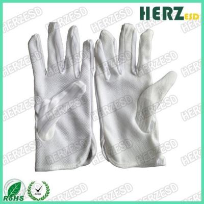 Κίνα Αντιολισθητικά γάντια προστασίας ESD, αντιστατικά γάντια χεριών με τα σημεία παλαμών πιασιμάτων προς πώληση