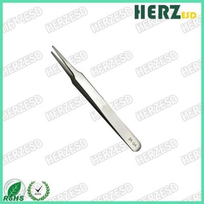 China Anti Magnetic ESD Safe Tweezers , ESD Cleaning Tools Flat Round Tip Width 2mm for sale