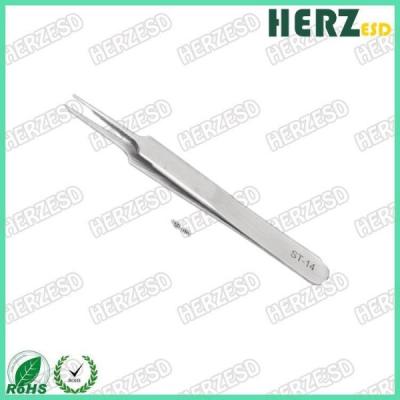 China No Rust Electrostatic Discharge Tools / Super Sharp Tweezers Length 110mm for sale