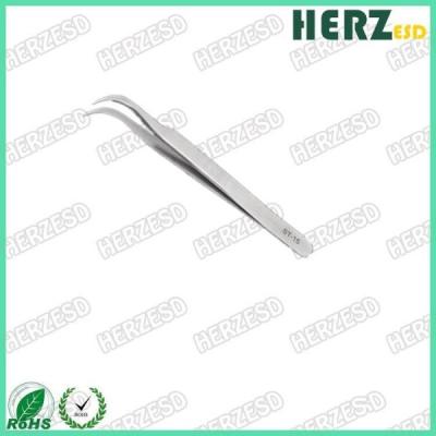 China Fine Tip Curved Precision Tweezers , Anti Static Tools Bent 45° For Extracting Parts for sale