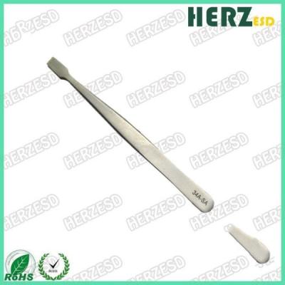 China Flexible Durable ESD Safe Tools , Thin Square Flat Tip Tweezers For Medical Device for sale