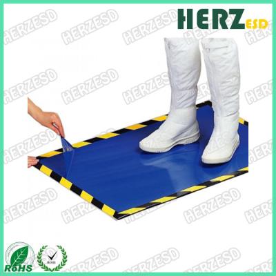 China Sticky Disposable ESD Rubber Mat PE Film Material 30 Layer For Clean Room for sale