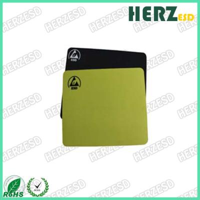 China Size 18 X 22cm ESD Safe Office Supplies , ESD Mouse Pad Black / Yellow Color for sale
