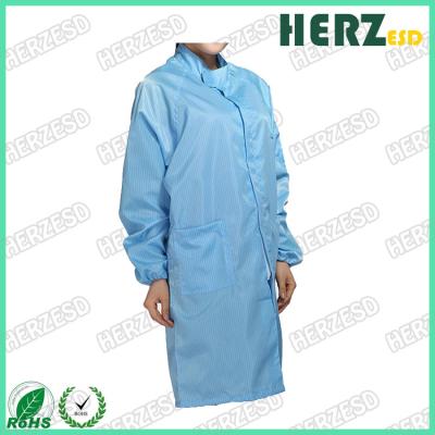 China Long Sleeve ESD Protective Clothing , Anti Static Garments For Electronic Workshop for sale
