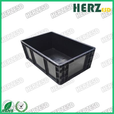 China ESD Black Plastic Bin Box Antistatic Storage Box for sale