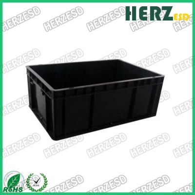 China Dust Proof Non Toxic ESD Tote Boxes , ESD Plastic Bins For Electronic Workshop for sale