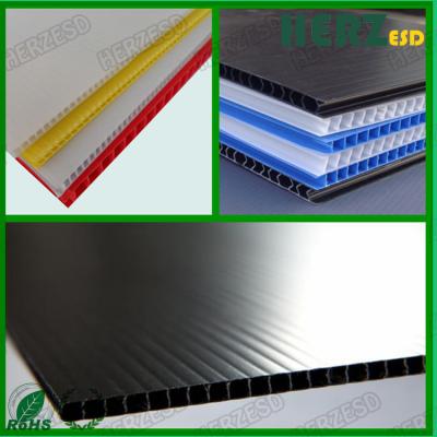 China Conductive Colorful ESD Storage Box / Recycled Polypropylene Corrugated Board for sale