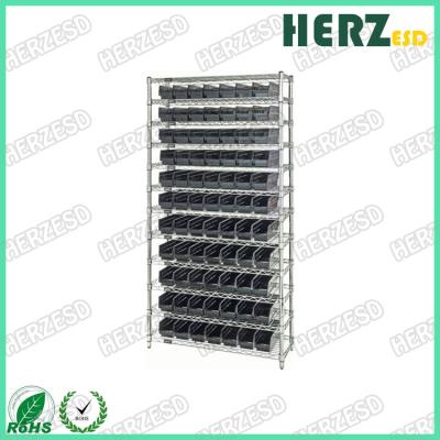 China Customized ESD Storage Shelves , Industrial Wire Shelving System Resistance 10e6-10e9 Ohm for sale