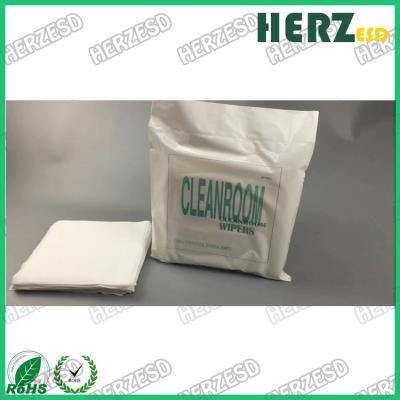 China White Color Clean Room Wipes , Cleanroom Polyester Wipes Class 100 OEM Available for sale