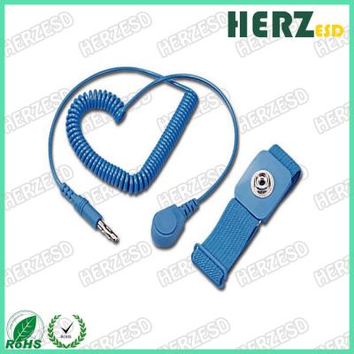 China Economical Type Anti Static Wristband , ESD Wrist Strap 1.8M PU Cord Material for sale