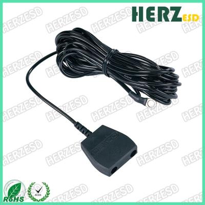 China Wire Diameter 2.2mm ESD Safety Strap Grounding PU Cord 1.8M / 2.5M With Socket for sale