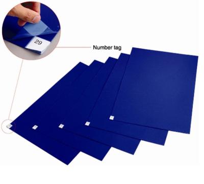 China Peelable 45X90cm 35um Adhesive Decontaminating ESD Rubber Mat for sale