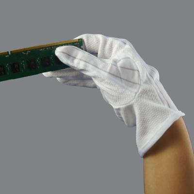 China Sweat Absorbency PVC ESD Dotted Anti Static Hand Gloves for sale