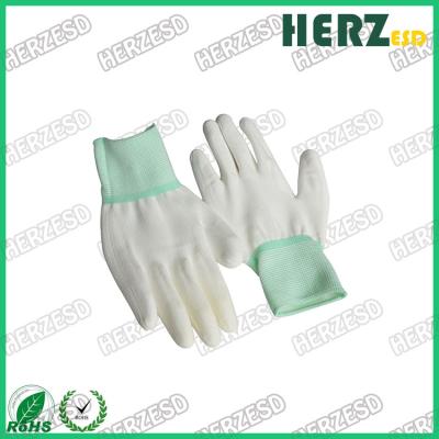 China Electronic Workshop ESD Safe Gloves, Anti Static Work Gloves PU Finger Tip Coating for sale