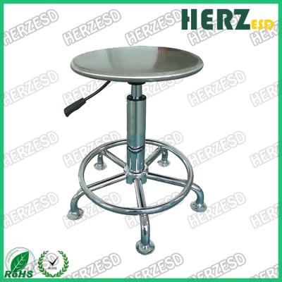 China Laboratory Clean Stainless Steel ESD Stool Chair With Foot Ring for sale