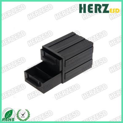 China Black Plastic Drawer Type ESD Component Storage Antistatic Bin Box for sale