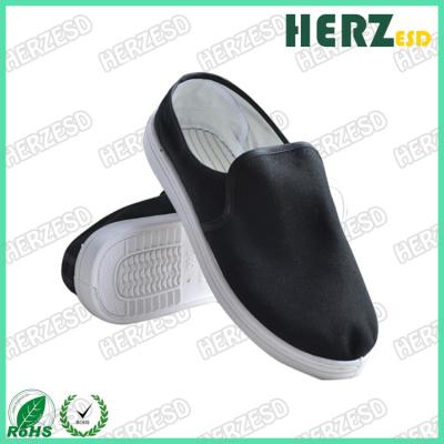 China 4 Holes PVC Sole Canvas ESD Anti Static Shoes For Cleanroom Working for sale