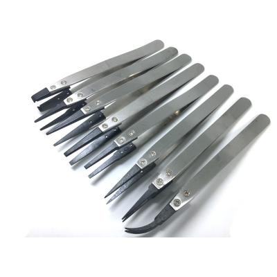 China Replaceable Electrostatic Discharge Tools ESD Ceramic Tweezers For Electronic Repair for sale