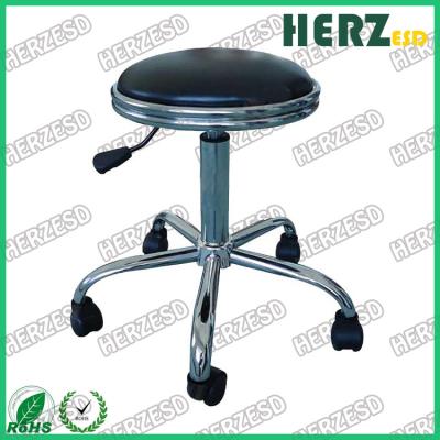 China PU Leather Round ESD Safe Chairs High Bar Stools With Footrest Te koop