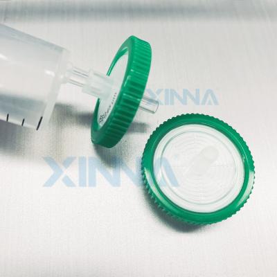 China Luer Slip 33mm PES Syringe Filter 0.2μm 0.45μm 1.2μm 5.0μm With PP Housing for sale