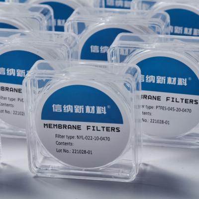 Chine Disque filtrant à membrane en nylon de 0,22 μm 47 mm pour la préparation d'échantillons par chromatographie HPLC à vendre