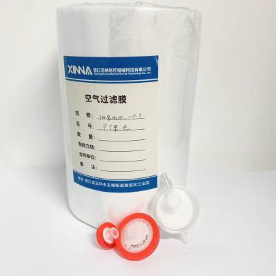 Chine Filtre de polytétrafluoroéthylène à membrane médicale PTFE hydrophobe de taille de pore 0,1 μm à vendre