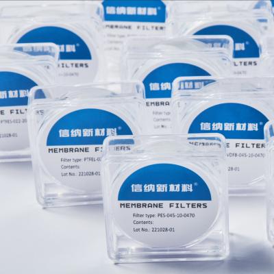 中国 0.45μm 47mm PESフィルター膜ディスク 微生物学的分析のための無菌 販売のため