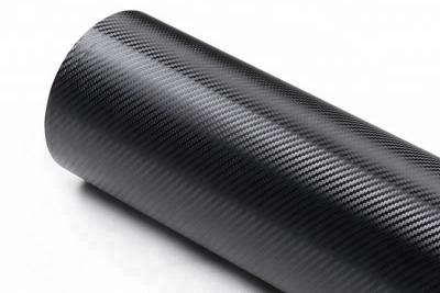 中国 泡自由な3D黒カーボン繊維車のビニールの覆いしょう動の取り外し可能な60µM 販売のため