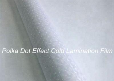 China Polka Dot Effect Cold Clear Self Adhesive Laminating Film Roll Abrasion Resistant for sale