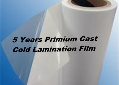 China Graphics Protection 1mm Cast Vinyl Cold Glossy Lamination Film Roll 5 Years Durability for sale