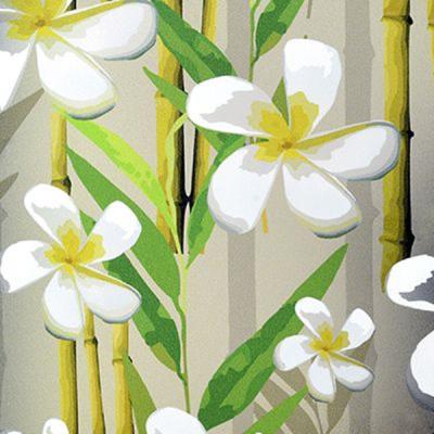 China Bamboo Floral Printed Decorative Window Glass Film Privacy Protection SGS for sale