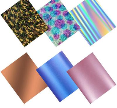 China Vinyl Holographic Heat Transfer Film Roll Easy Weed 0.5x25m for sale