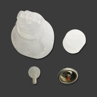 China Válvula plástica durable del espray de oxígeno del casquillo del espray de oxígeno del aerosol con la boca en venta