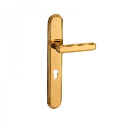 China Diseño popular de la entrada de Leica del tirador de puerta 24k del final de cobre amarillo del oro en venta