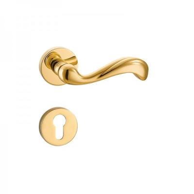 China Splash Classic Brass Door Handles With Lock Hole Entry Door Hardware for sale