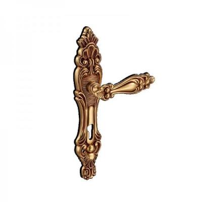 China Classical MPOV Pearl Brass Door Lock Handles ISO Certificate for sale