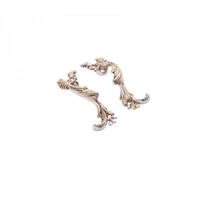 China OEM SIL Ancient Silver Brass Pull Handles Luxury Furniture Hardware for sale