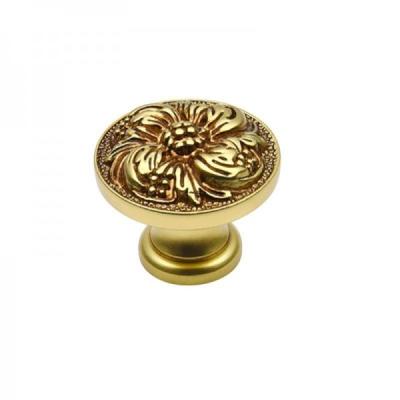 China Feel Solid Round Door Knobs Antique Brass Bathroom Door Handles for sale