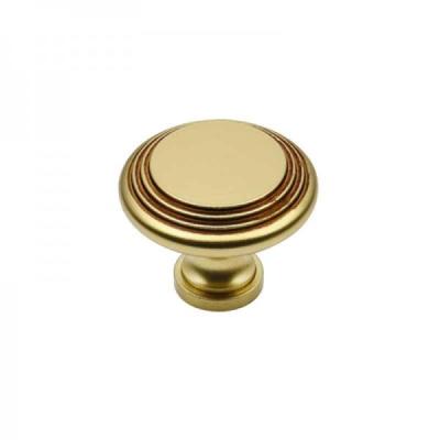 China Botones de puerta redondos antiguos de cobre amarillo para el cajón del gabinete del armario en venta