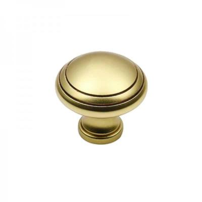 China Classical Round Brass Cupboard Knobs Furniture Brass Handles for sale