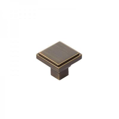 China Wear Resistant Square Brass Door Knobs With EB Satin Bronze Finish for sale
