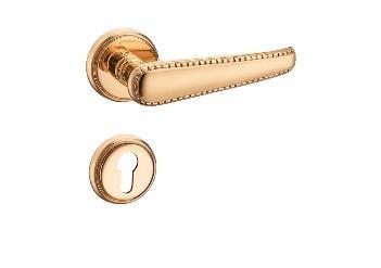 China Cowboy Polished Brass Entry Door Handleset / Brass Handle Lock For Door for sale