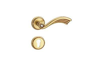 China Asuka Antique Brass Interior Door Levers Handle MPOV Finish for sale