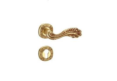 China Classic Brass Door Lock Handles / Solid Brass Lever Door Handles for sale