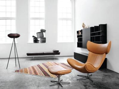 China Imola chair exactly copy from Boconcept, Leather imola chair with stainless steel leg for sale