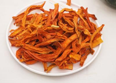 China Tiras orgánicas anaranjadas de la calabaza de las verduras secadas para los accesorios de los tallarines inmediatos en venta