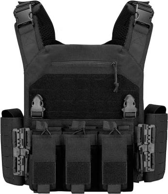 China Black Tactical Bulletproof Vest Anti Cut Fabric PVC Bulletproof Body Armor for sale
